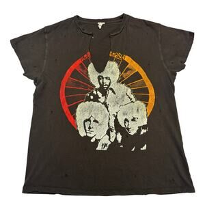 MadeWorn Jimi Hendrix Distressed T Shirt Men's XS V Neck Vintage Grunge